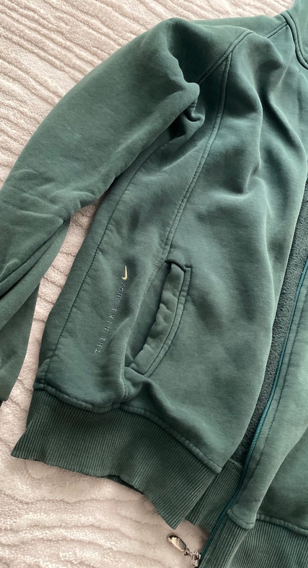 Erkek Yeşil Fermuarlı Kapüşonlu Sweatshirt - Görsel 3