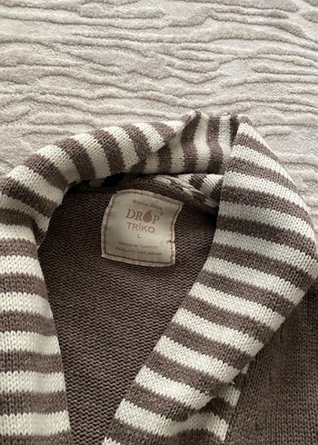 Düğmeli Kahverengi Erkek Triko Hırka - Görsel 3