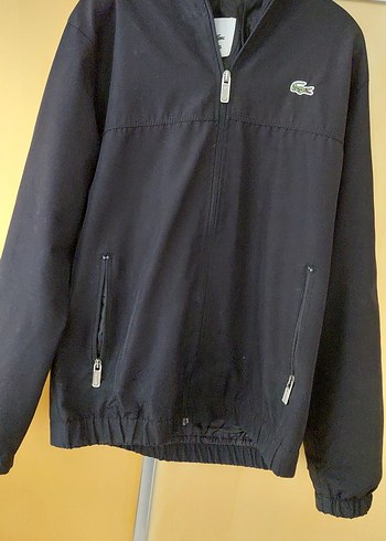 Lacoste Siyah Fermuarli Spor Ceket