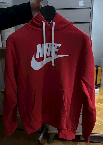 Nike Kirmizi Kapusonlu Sweatshirt