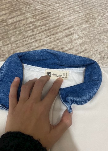 Kadın Beyaz Fermuarlı Baskılı Sweatshirt - Görsel 4