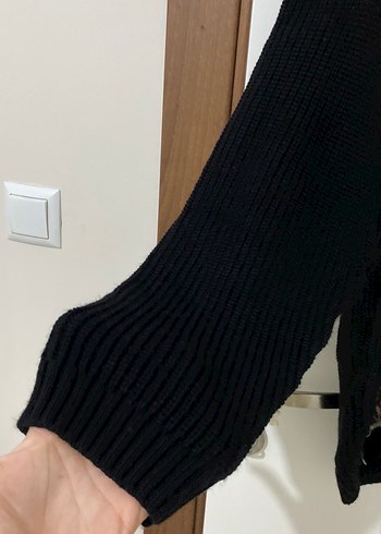 Leopar Desenli Düğmeli Triko Kadın Ceket - Görsel 5