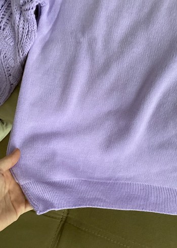 Mor Bohem Uzun Kollu Triko Kazak - Görsel 6