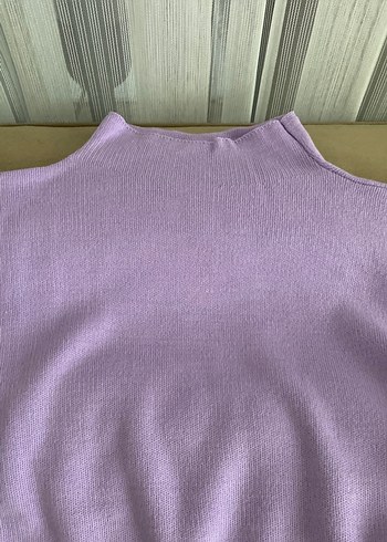 Mor Bohem Uzun Kollu Triko Kazak - Görsel 4