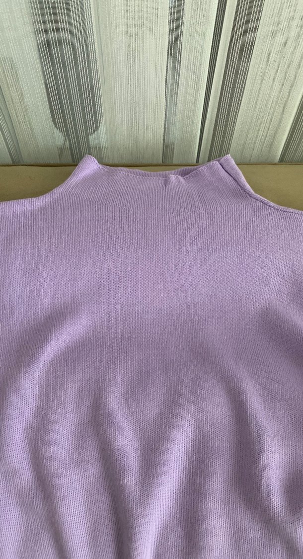 Mor Bohem Uzun Kollu Triko Kazak - Görsel 4