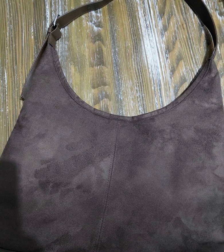 Kahverengi Süet Tokalı Kadın Çanta - Görsel 5