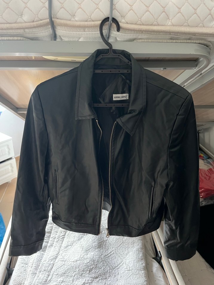 Fermuarlı Siyah Midi Kadın Ceket - Görsel 5