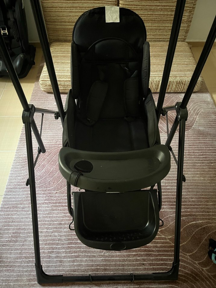 Siyah Bebek Mama Sandalyesi - Görsel 2