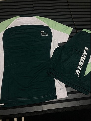 xl Beden yeşil Renk Lacoste şortlu takım