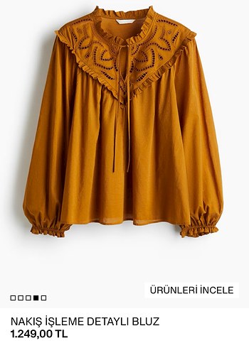 Nakış İşlemeli Renkli Bohem Bluz