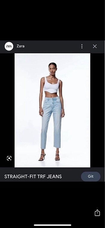 ZARA Orjinal STRAIGHT Fit 36 Beden