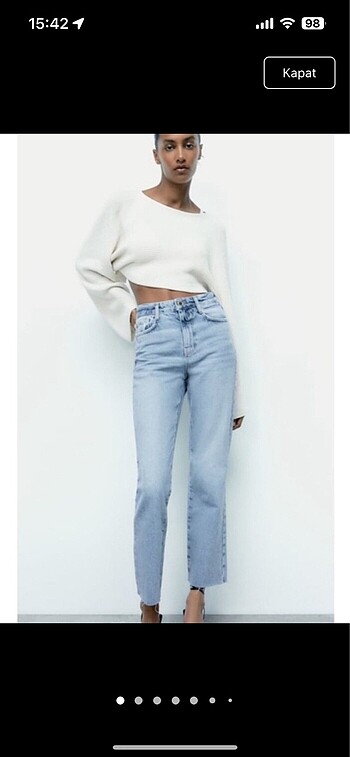 ZARA Orjinal STRAIGHT Fit 32/XXS Beden