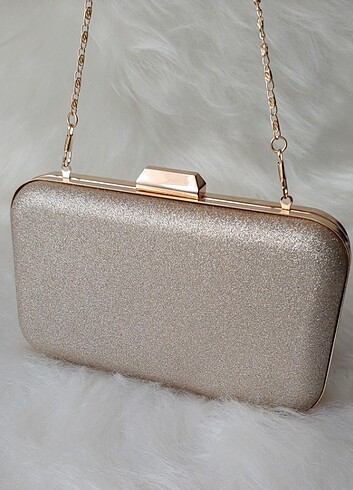  Beden altın Renk Altın rengi simli abiye clutch 
