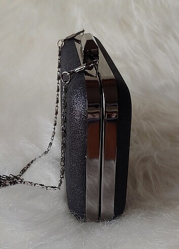 Beden Siyah simli abiye clutch
