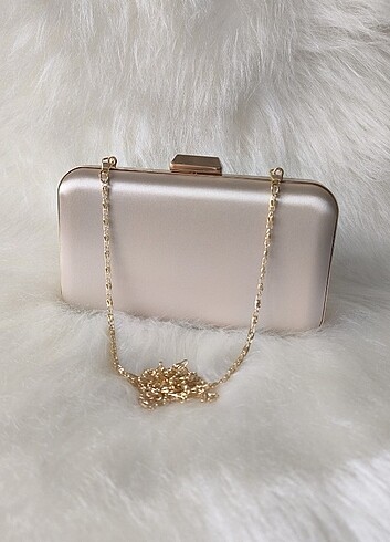 Ten rengi saten abiye clutch