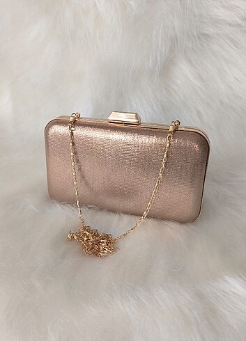 Bronz renk abiye clutch