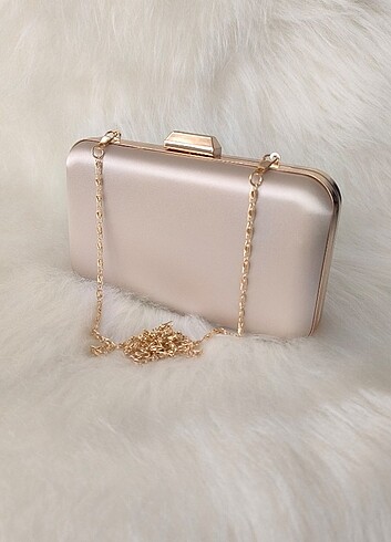 Ten rengi saten abiye clutch