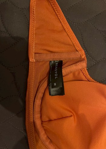 Turuncu Strappy Kadın Bikini Üstü - Görsel 4