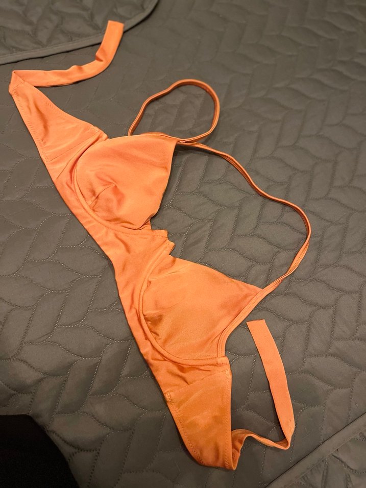 Turuncu Strappy Kadın Bikini Üstü - Görsel 3