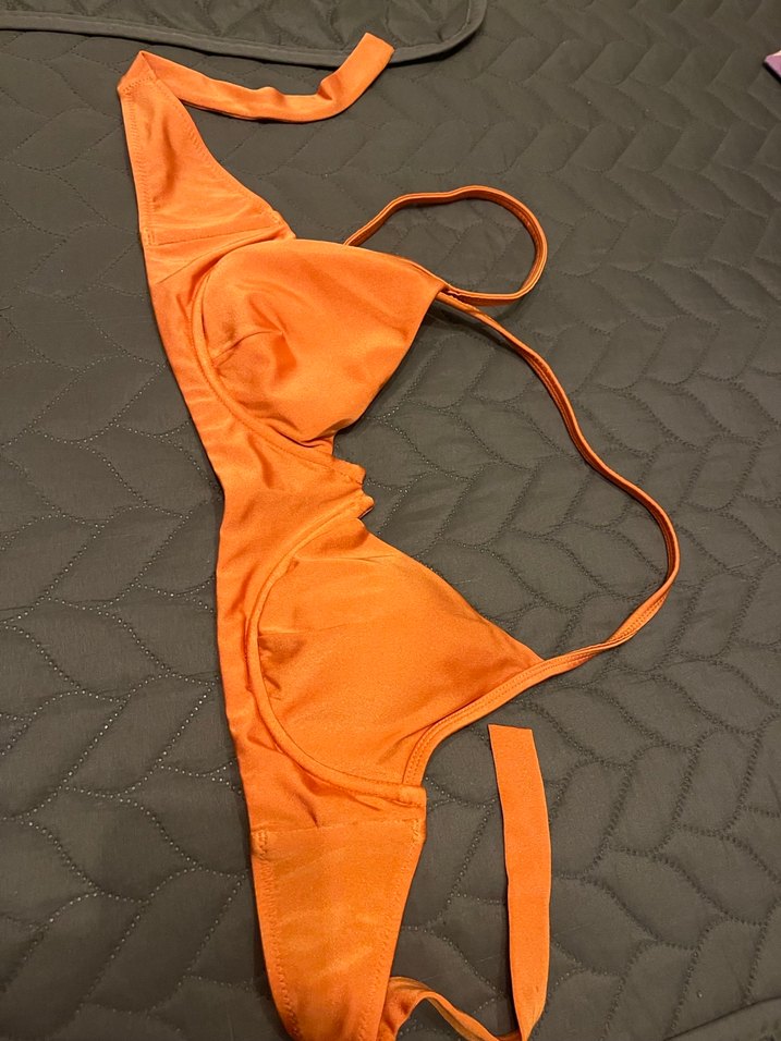 Turuncu Strappy Kadın Bikini Üstü - Görsel 2