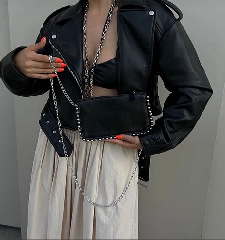 Zara zara model gümüş renk çanta