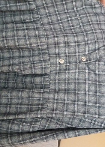 Gri Ekoseli Uzun Kollu Hamile Gecelik - Görsel 4