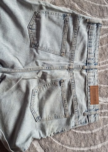 Kadın açık mavi Mini Jean Şort - Görsel 4