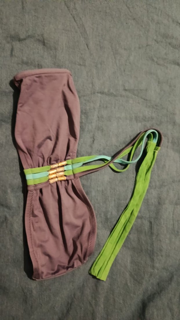 Kadın Çok Renkli Bağcıklı Mini Bikini Üstü - Görsel 4