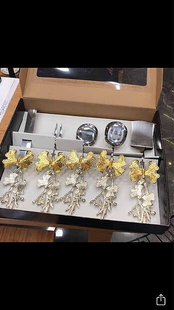 5 Li kelebek kaşık set
