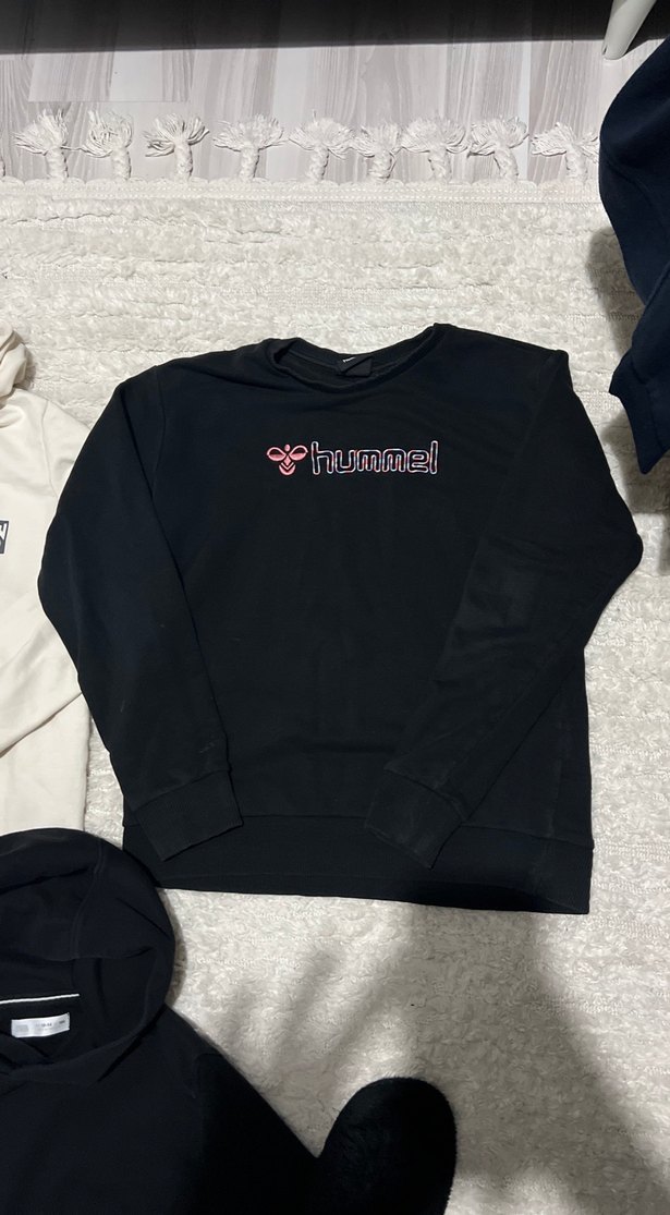 Siyah Kapüşonlu Erkek çocuk Sweatshirt - Görsel 3