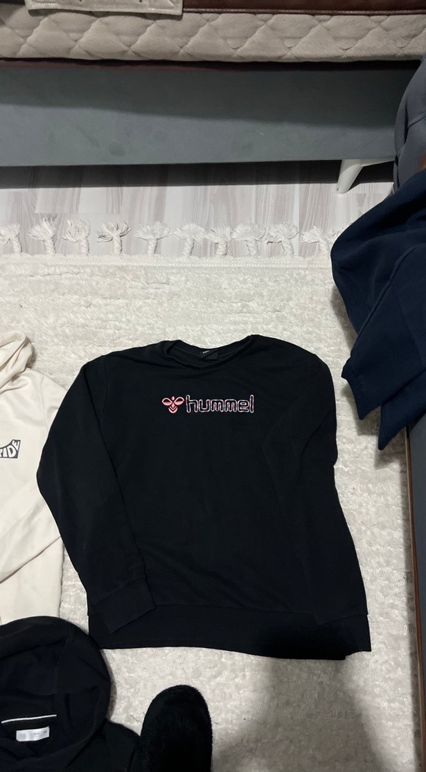 Siyah Kapüşonlu Erkek çocuk Sweatshirt - Görsel 5