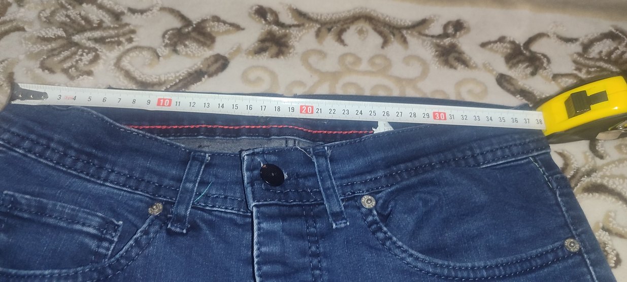 Düğmeli Lacivert Erkek Denim Jean - Görsel 4