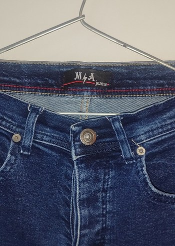 Erkek Lacivert Dar Kesim Denim Pantolon - Görsel 4