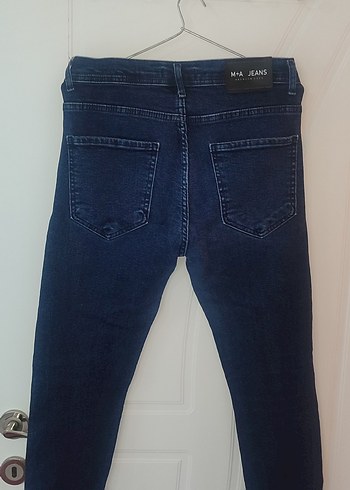 Erkek Lacivert Dar Kesim Denim Pantolon - Görsel 2