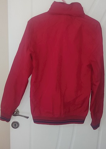 Kırmızı Fermuarlı Unisex Spor Ceket - Görsel 2