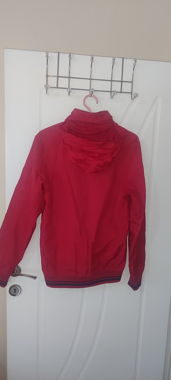 Kırmızı Fermuarlı Unisex Spor Ceket - Görsel 4