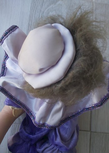 Porselen Mor Palyaço Figürin - Görsel 2