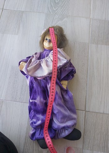 Porselen Mor Palyaço Figürin - Görsel 5