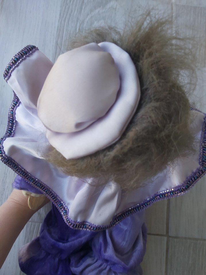 Porselen Mor Palyaço Figürin - Görsel 2