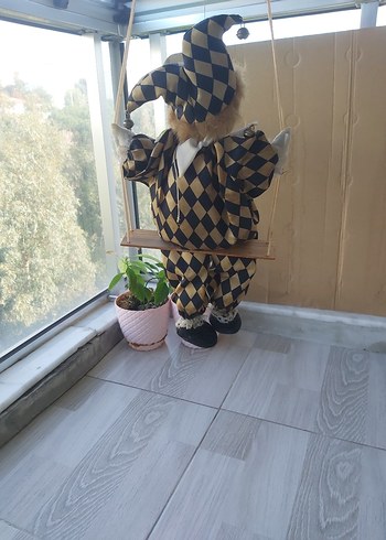 Kahverengi Desenli Palyaço Biblo - Görsel 3