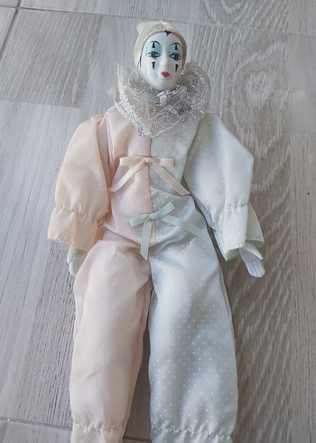 Beyaz Pastel Renkli Palyaço Figürin - Görsel 2