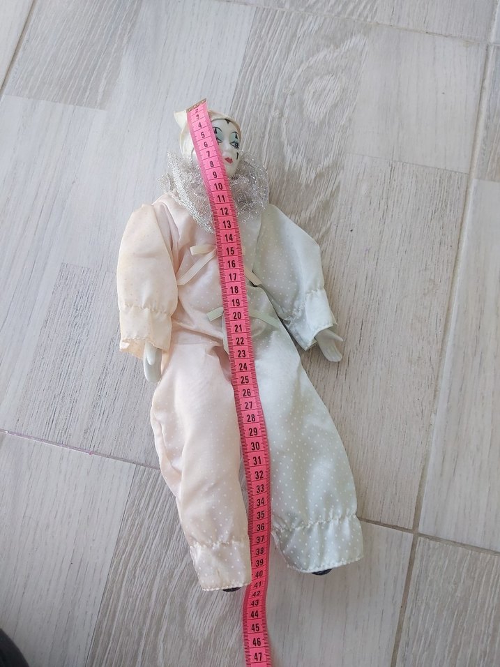 Beyaz Pastel Renkli Palyaço Figürin - Görsel 5