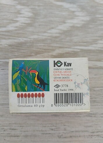 Beden 1996 vintage kibrit kutusu