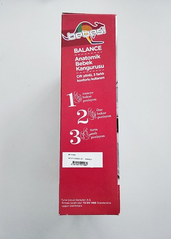 Bebesi Balance Anatomik Bebek Kangurusu Kırmızı - Görsel 5