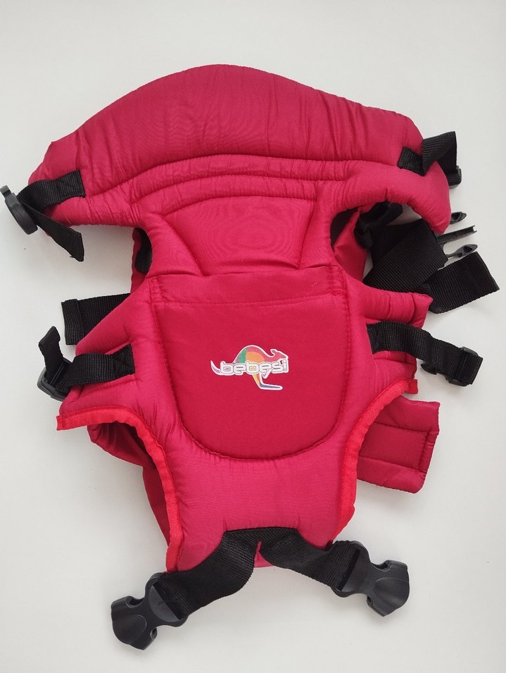 Bebesi Balance Anatomik Bebek Kangurusu Kırmızı - Görsel 3