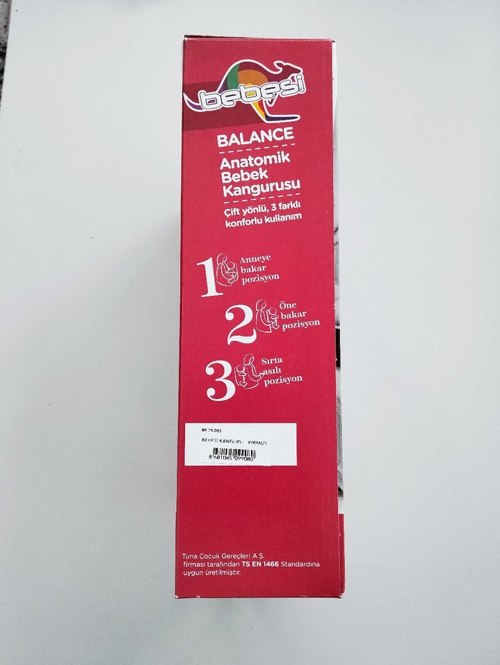 Bebesi Balance Anatomik Bebek Kangurusu Kırmızı - Görsel 5