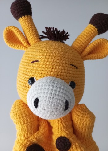 amigurumi zürafa el kuklası - Görsel 4