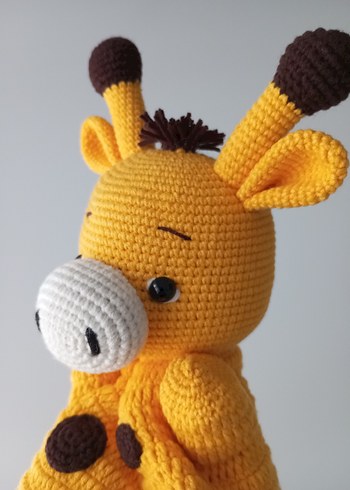 amigurumi zürafa el kuklası - Görsel 2