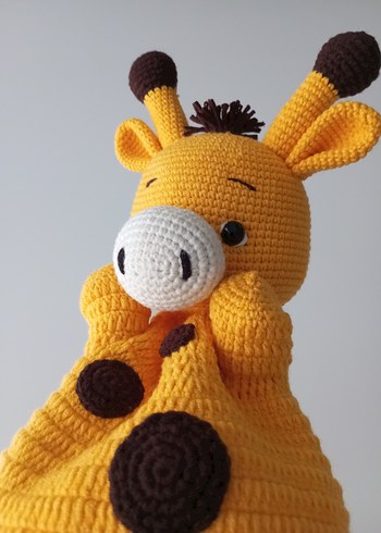 amigurumi zürafa el kuklası - Görsel 3