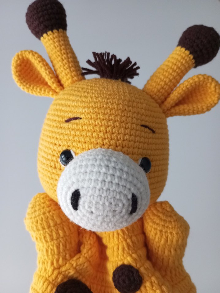 amigurumi zürafa el kuklası - Görsel 4